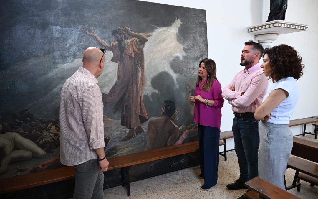 Linares restaura el lienzo ‘La visión de Ezequiel’ de la capilla del Cementerio de San José