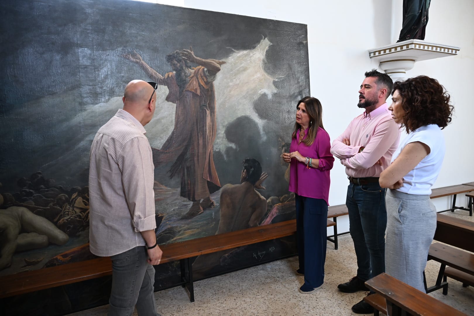 20260619 – El Ayuntamiento de Linares impulsa la conservación del patrimonio del Cementerio de San José con la restauración del lienzo de la capilla