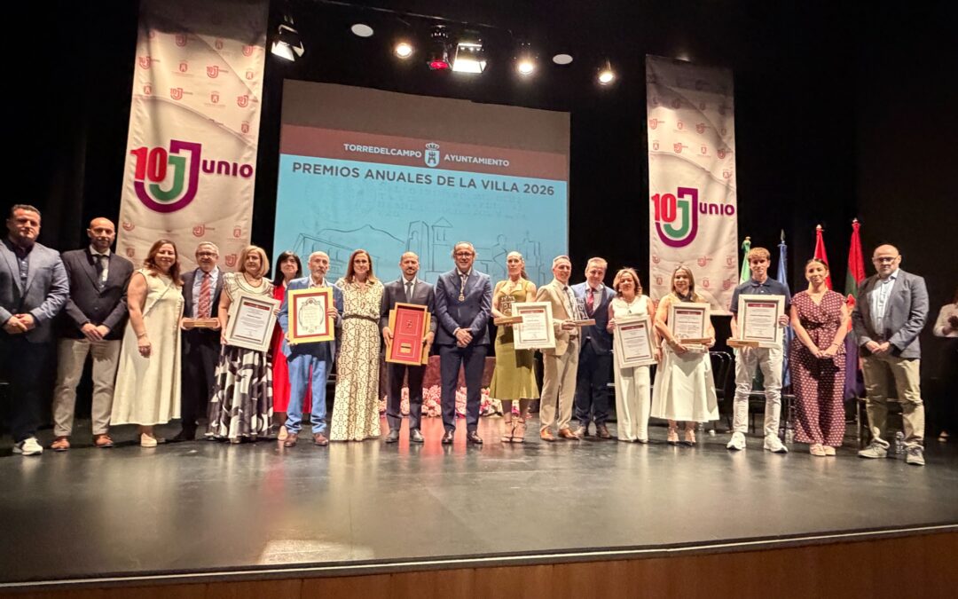Torredelcampo celebra su 222 aniversario con la Medalla de Oro a Óscar Arroyo y el nombramiento de José Alcántara como Hijo Predilecto