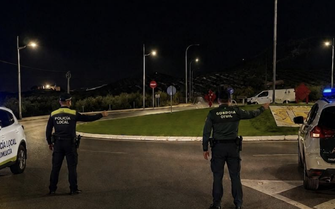 Una operación conjunta de Policía Local y Guardia Civil en Alcaudete acaba con un detenido por tráfico de drogas y un conductor positivo en alcohol