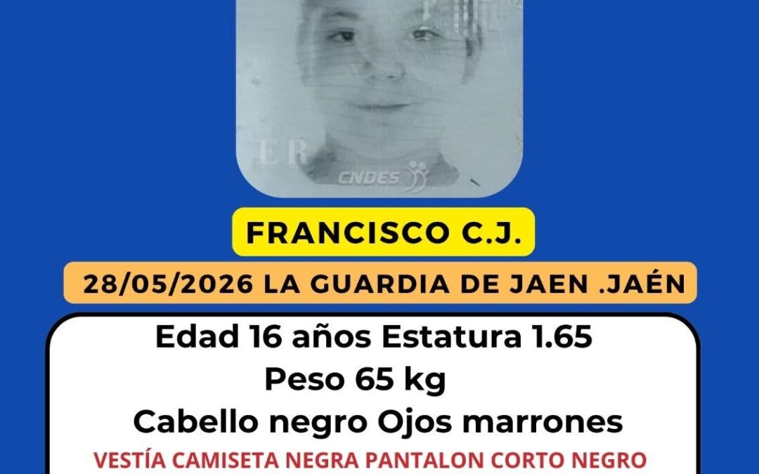 Ocho días sin noticias de Francisco, el menor desaparecido en La Guardia de Jaén