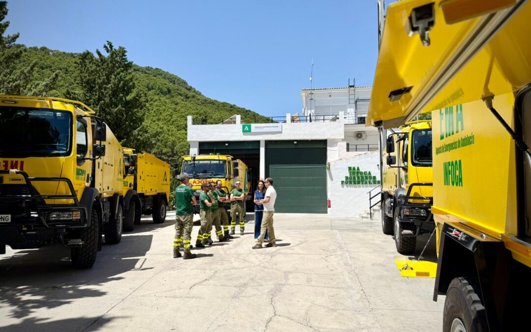 El Infoca renueva su flota en Jaén con cuatro nuevas autobombas de 4.100 litros de capacidad