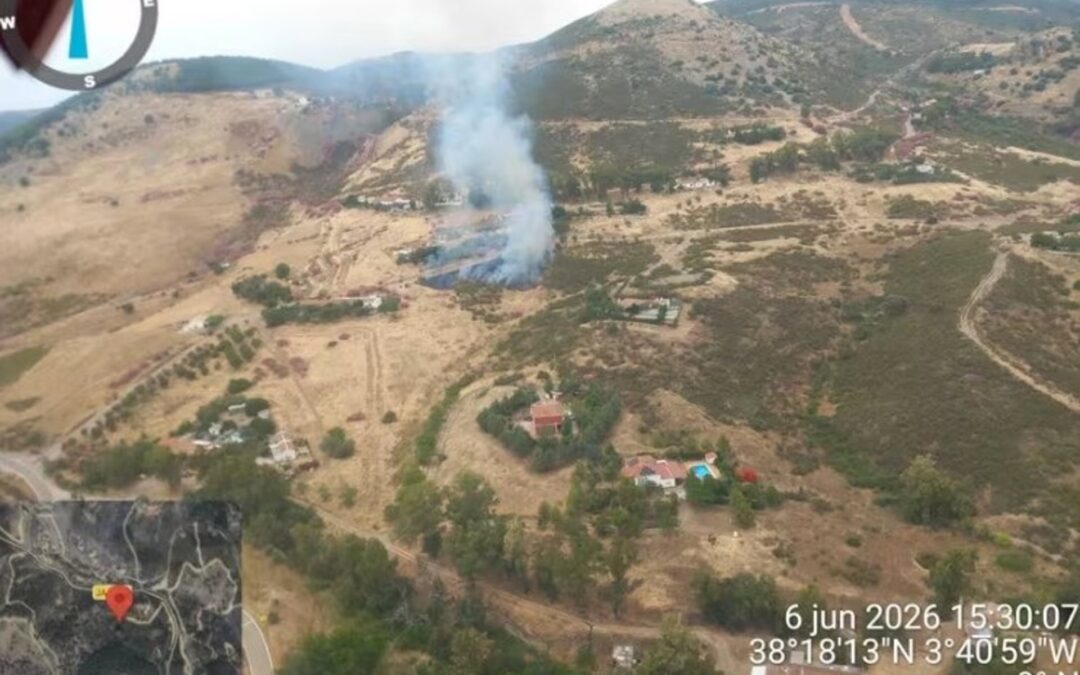 Extinguido el incendio forestal declarado en Baños de la Encina