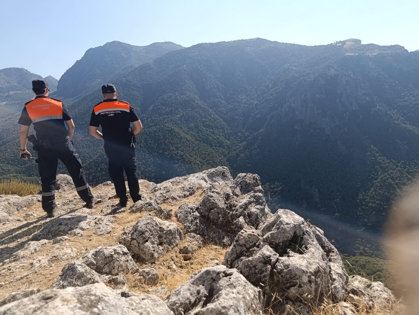 Foto reten de Proteccion Civil Jaén en Cruz de la Chimba
