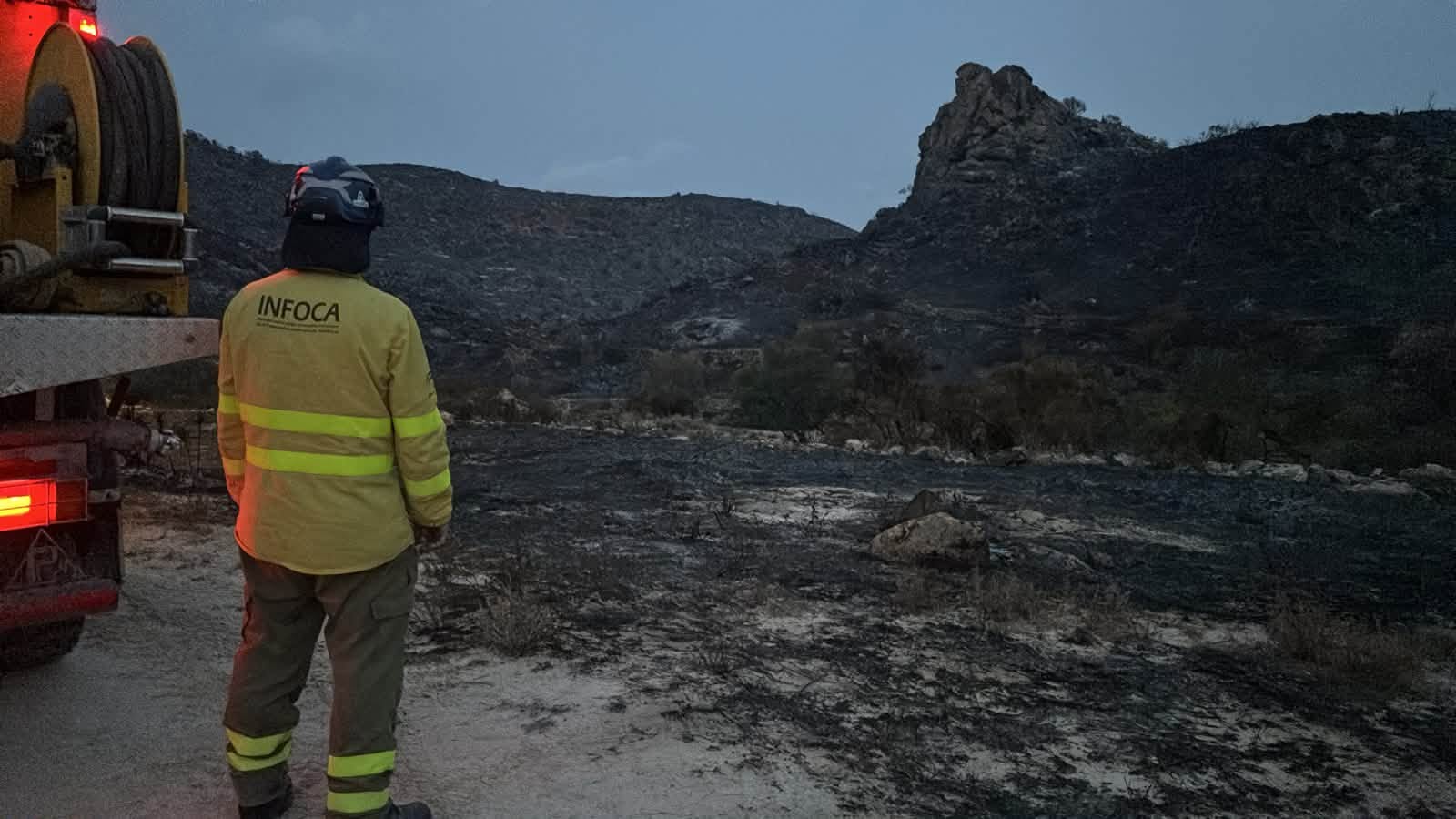 Imagen del incendio en Los Gallardos, Almería.