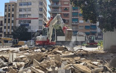 Las obras de remodelación de la Plaza de la Constitución de Jaén ya son visibles