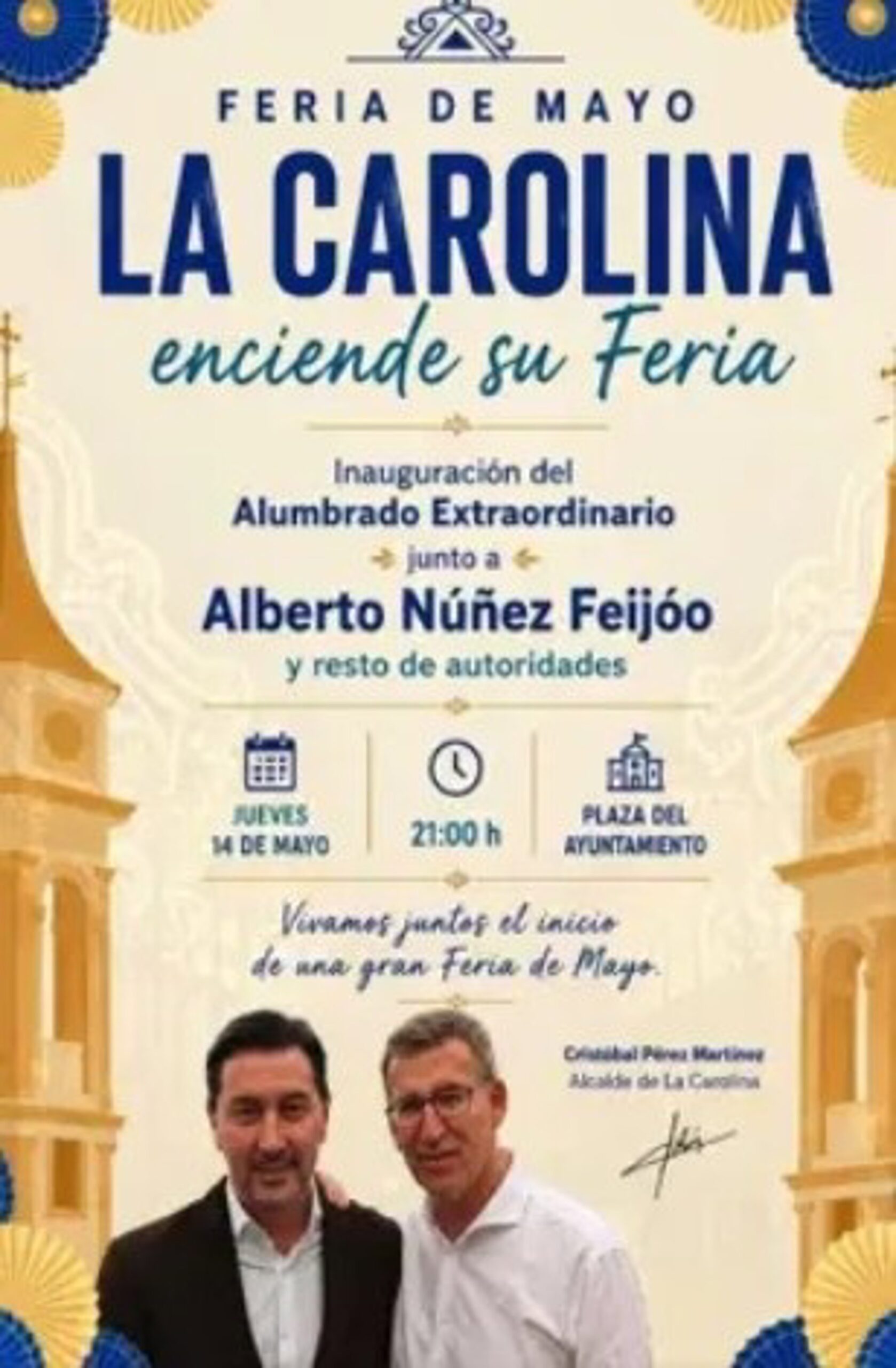 Jaén.- Multa de 300 euros al alcalde de La Carolina por incluir a Feijóo en una invitación institucional de la feria