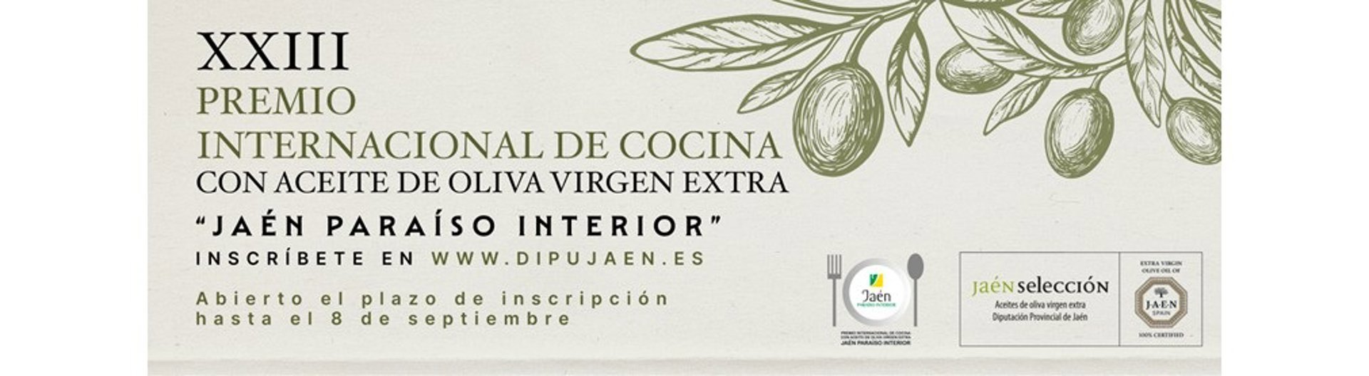 Jaén.- MásJaén.- Abierto el plazo para el Premio de Cocina con Aceite de Oliva Virgen Extra ‘Jaén Paraíso Interior’