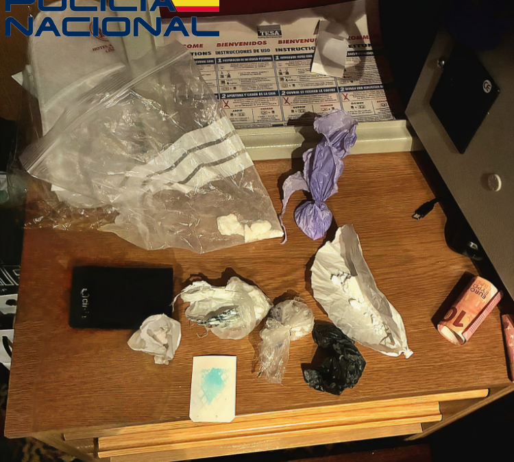 Detenido un hombre en un hotel de Jaén con 50 gramos de cocaína ocultos en la caja fuerte de la habitación