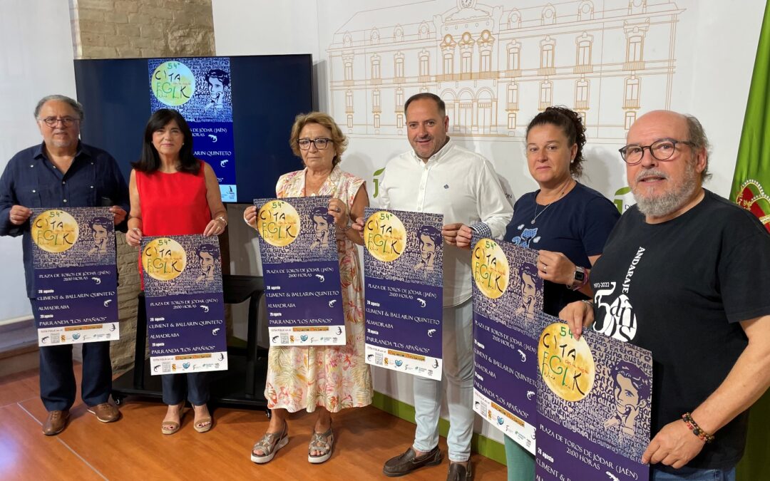 La 54ª Cita Folk vuelve a situar a Jódar como referente de la música raíz los días 28 y 29 de agosto