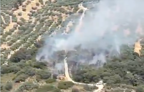 El INFOCA declara un incendio forestal en Fuensanta de Martos, en el paraje El Coto