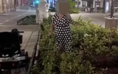 El vídeo de una anciana retirando agua para gatos callejeros en Úbeda causa indignación en redes