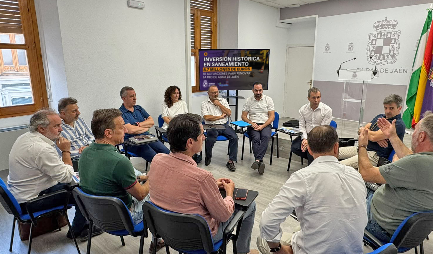 Fotografía Reunión con comerciantes