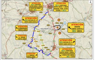 Estas son las alternativas tras el corte de tráfico desde hoy la carretera A-401 entre Úbeda y Jódar