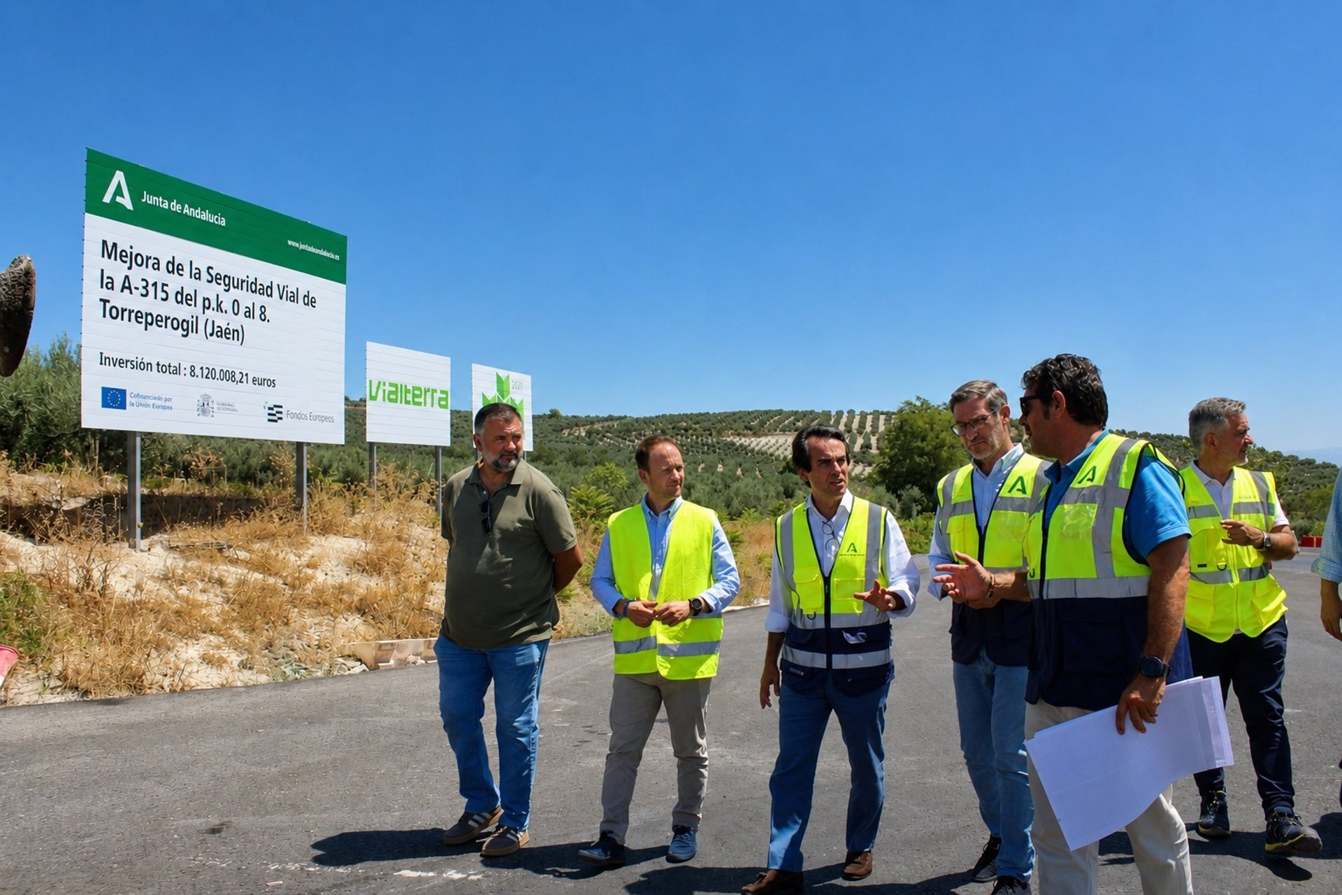 Jaén.- Las obras de mejora de la A-315, uno de los principales accesos a la Sierra de Cazorla, alcanzan su ecuador
